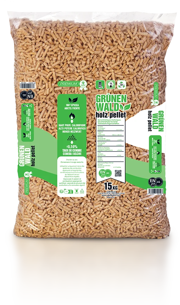 Grünen Wald Holz Pellet Abete 70 sacchi x 15 kg