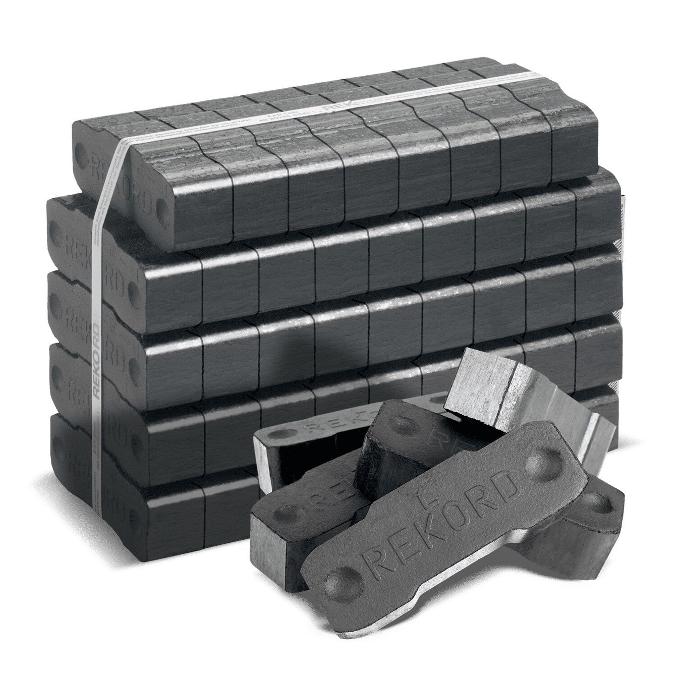 REKORD Braunkohlebriketts - 40 Stück á 25 kg auf Palette - immagine 3