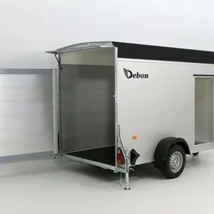 Debon Kofferanhänger C300 148x295cm H:190cm 1,3t|Alu|Polybug|Tür|schwarz