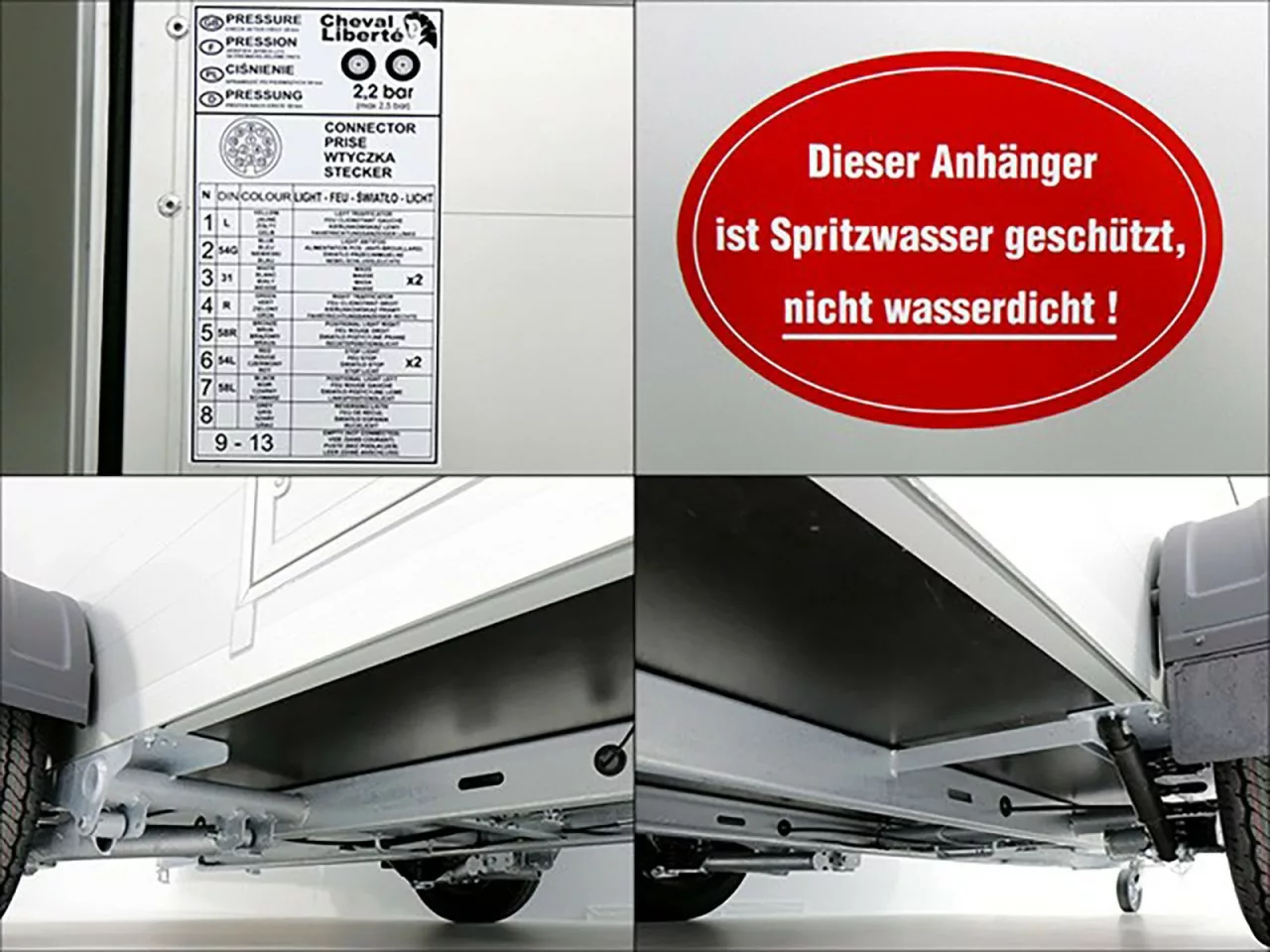 Debon Kofferanhänger C300 148x295cm H:190cm 1,3t|Alu|Polybug|Tür|schwarz - immagine 14