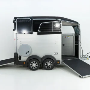 Humbaur Pferdeanhänger Equitos 2000|Alu|schwarz|Aluboden
