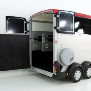 Ifor Williams Pferdeanhänger HBX 511 – Sattelkammer, neues Modell, rot