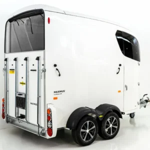 Humbaur Maximus 2700 S – Pferdeanhänger, Sattelkammer, Schraubfederfahrwerk, weiß
