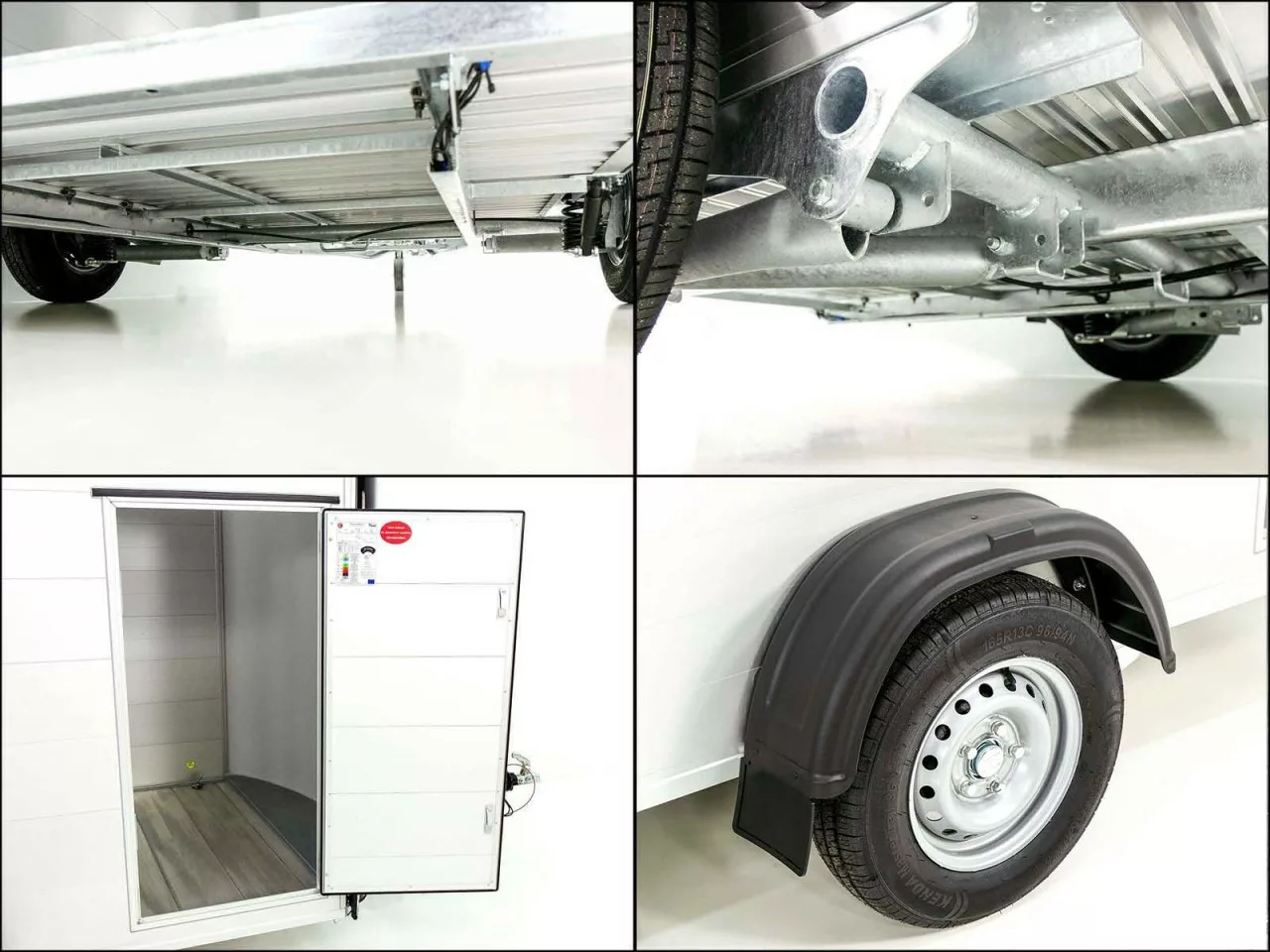 Debon C400 Kofferanhänger – 1,3 t, 164 × 315 cm, Alu, Polybug, Tür - immagine 8