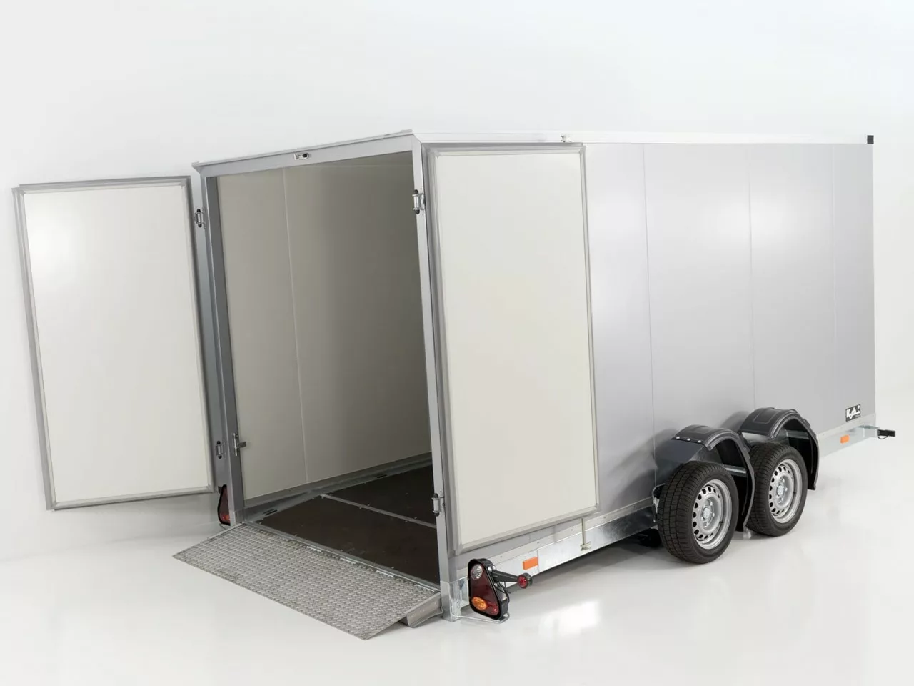 Vezeko Koffer-Absenkanhänger 167x400cm Höhe:210cm 3,5t|silber - immagine 8
