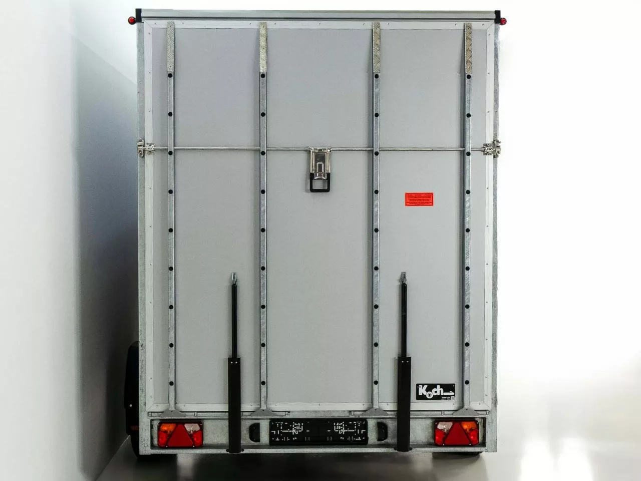 Vezeko Kofferanhänger 184x405cm Höhe:205cm 2,7t|Rampe|Tür|silber - immagine 3