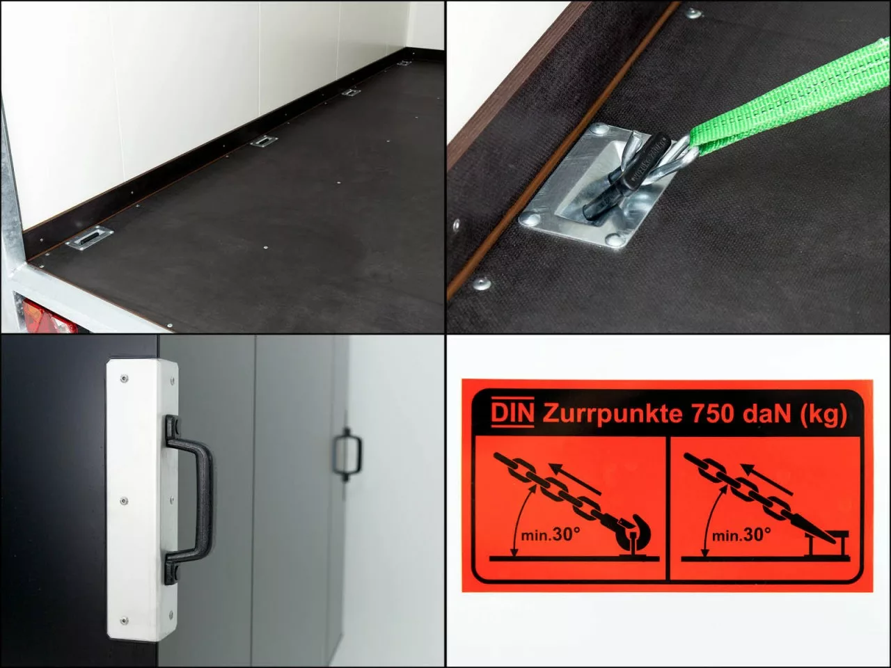 Vezeko Kofferanhänger 204x405cm Höhe:205cm 2,7t|Rampe|schwarz - immagine 6