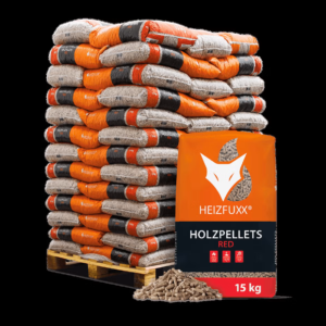Heizfuxx Holzpellets Red 15kg x 65 Sack 975kg Palette