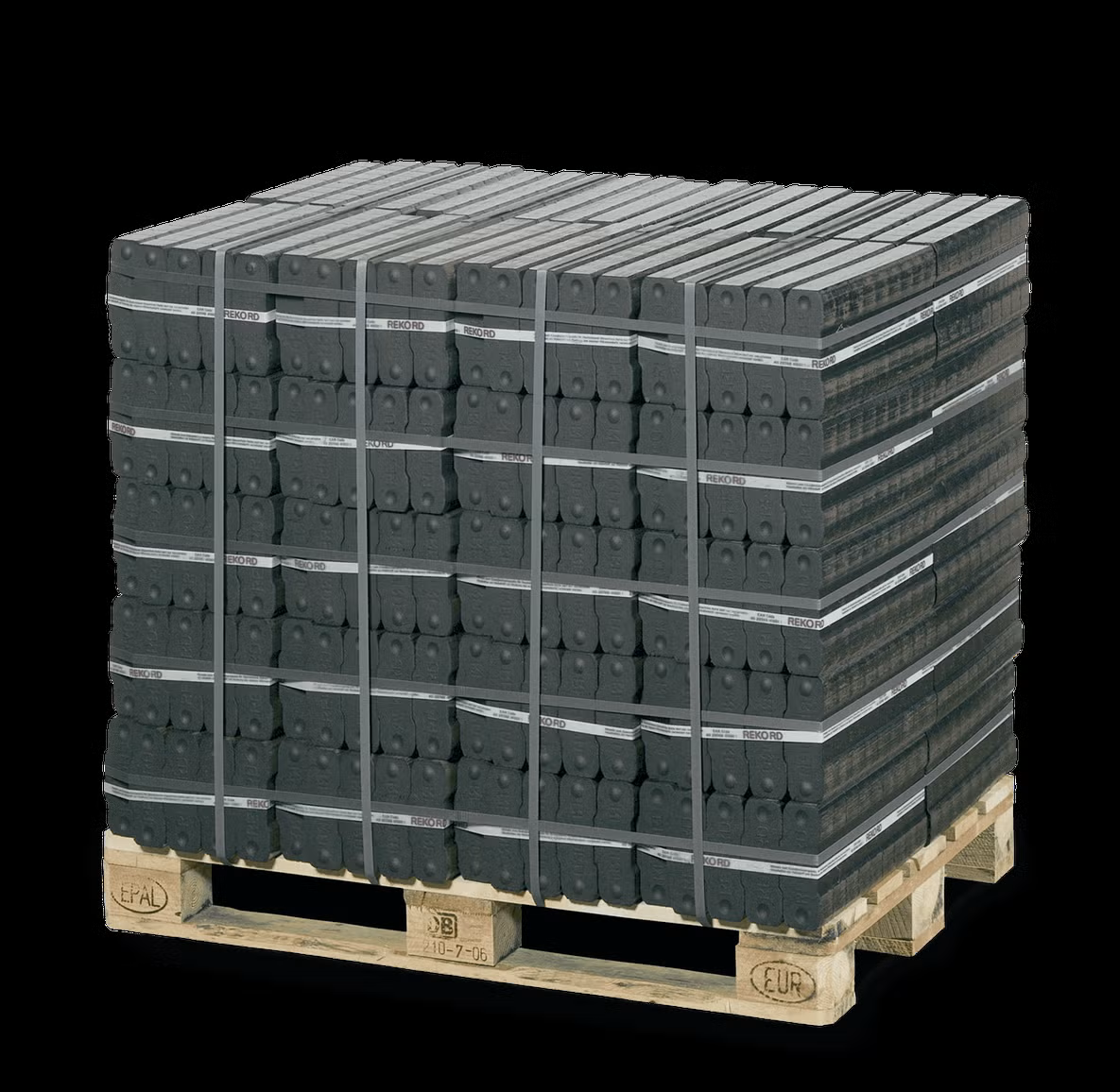 Rekord Braunkohlebriketts 25kg x 40 Gebinde 1000kg Palette - immagine 2