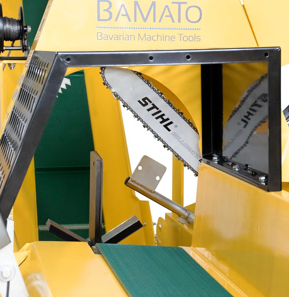BAMATO 20 to Sägespaltautomat WPO-400PRO mit Förderband | 8,3 kW Motorleistung | Spaltkraft 20t | 6-fach Spaltkreuz | ATV Reifen | Holzspalter Sägespalter Benzin 20 Tonnen - immagine 2