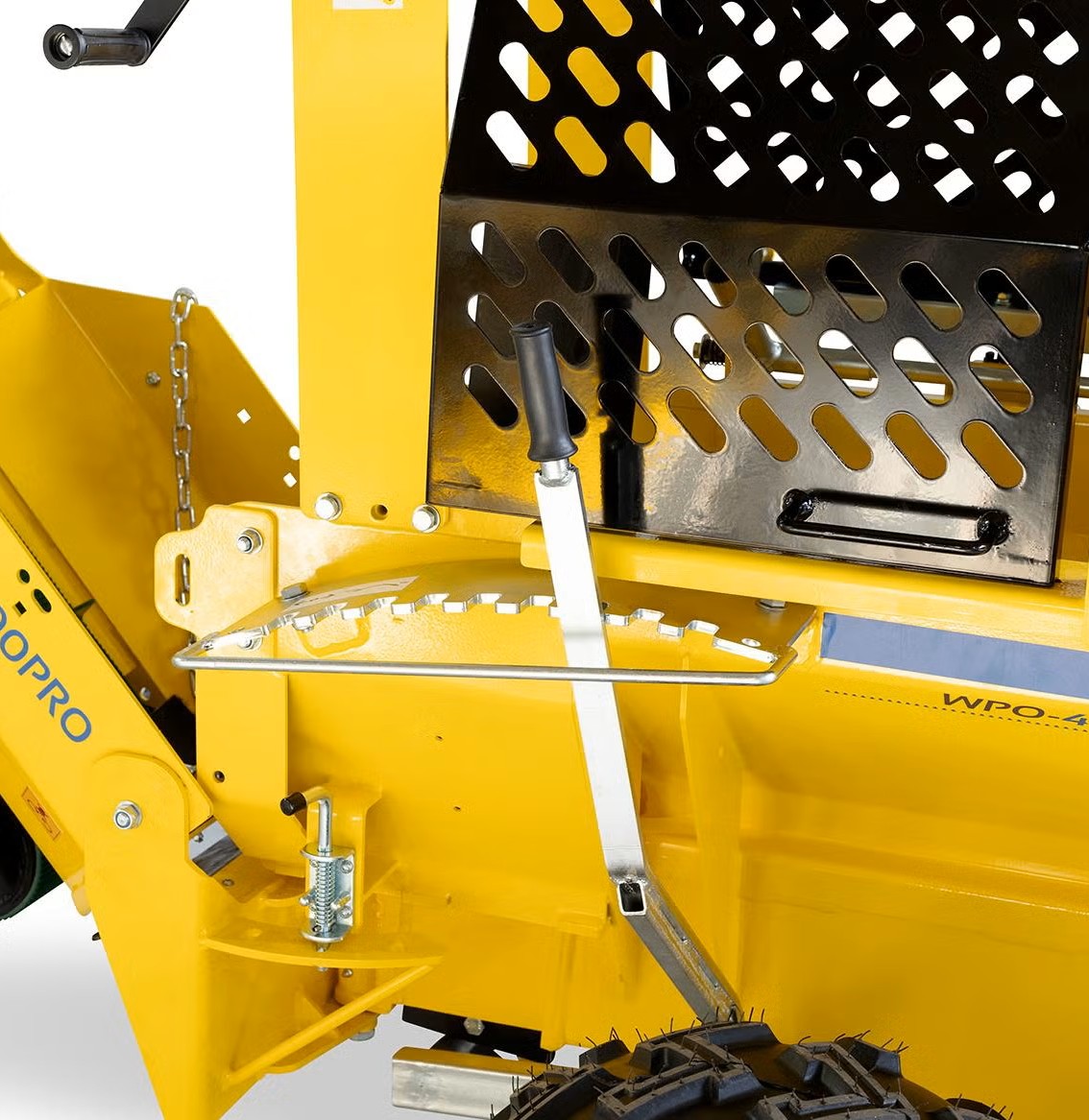BAMATO 20 to Sägespaltautomat WPO-400PRO mit Förderband | 8,3 kW Motorleistung | Spaltkraft 20t | 6-fach Spaltkreuz | ATV Reifen | Holzspalter Sägespalter Benzin 20 Tonnen - immagine 5