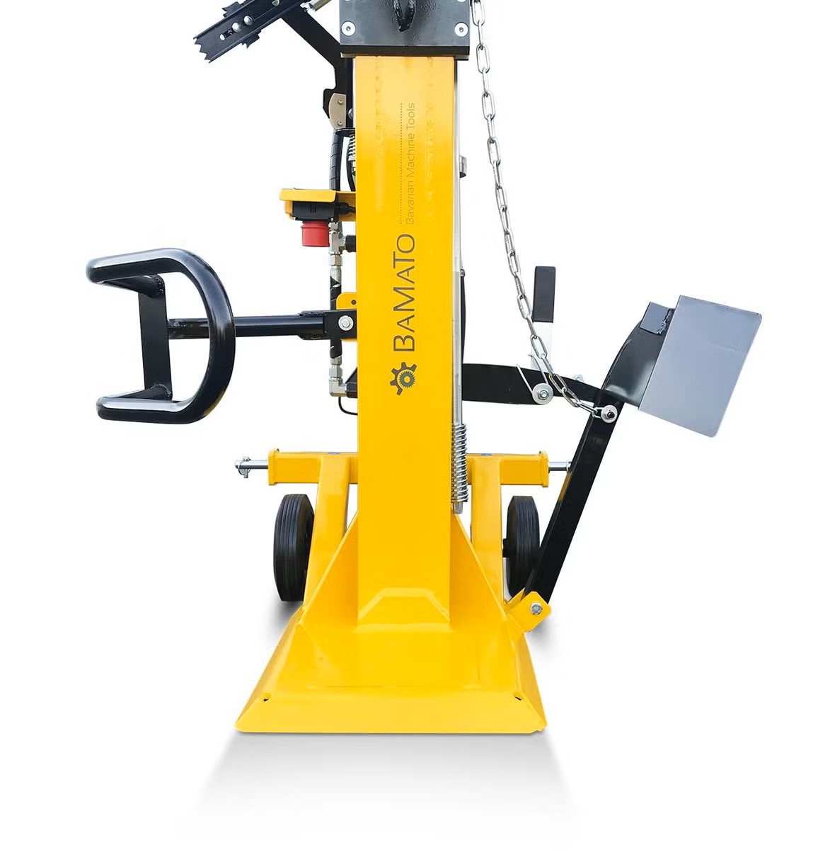 BAMATO Holzspalter stehend HO-22EP | Elektro- und Zapfwellenantrieb | 400 V Elektromotor | Spaltkraft 22 Tonnen | max. Spaltdurchmesser 350 mm | Brennholzspalter mit Zapfwellenantrieb - immagine 2