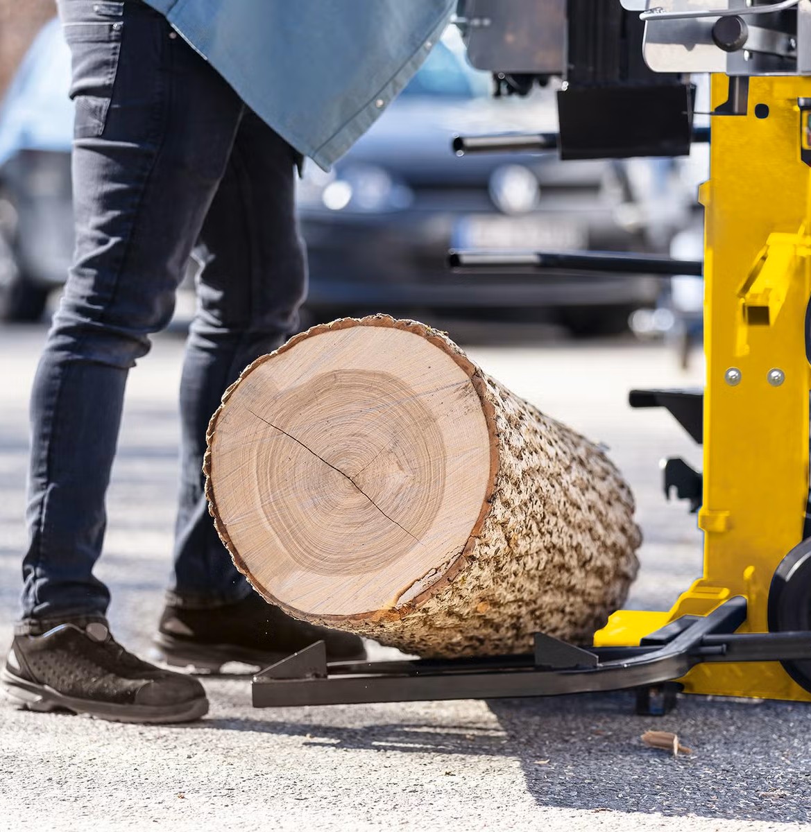BAMATO HO-12PRO Holzspalter mit Elektroantrieb | 12 Tonnen Spaltkraft | patentierter Spalttechnik | Vario Spalt System | Schwenkbarer Spalttisch | Spalter für Kurz- & Langholz - immagine 6