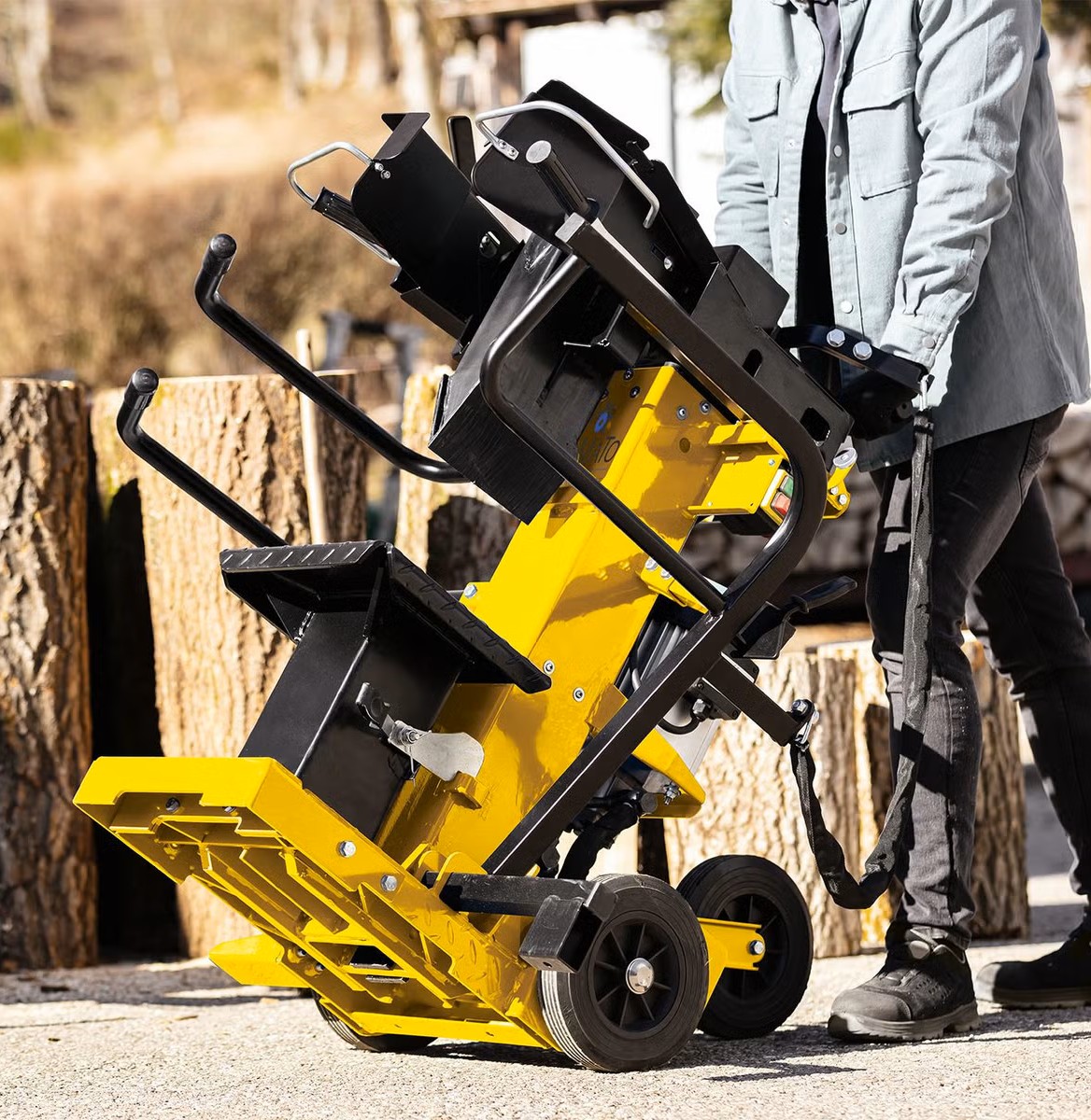 BAMATO HO-12PRO Holzspalter mit Elektroantrieb | 12 Tonnen Spaltkraft | patentierter Spalttechnik | Vario Spalt System | Schwenkbarer Spalttisch | Spalter für Kurz- & Langholz - immagine 7