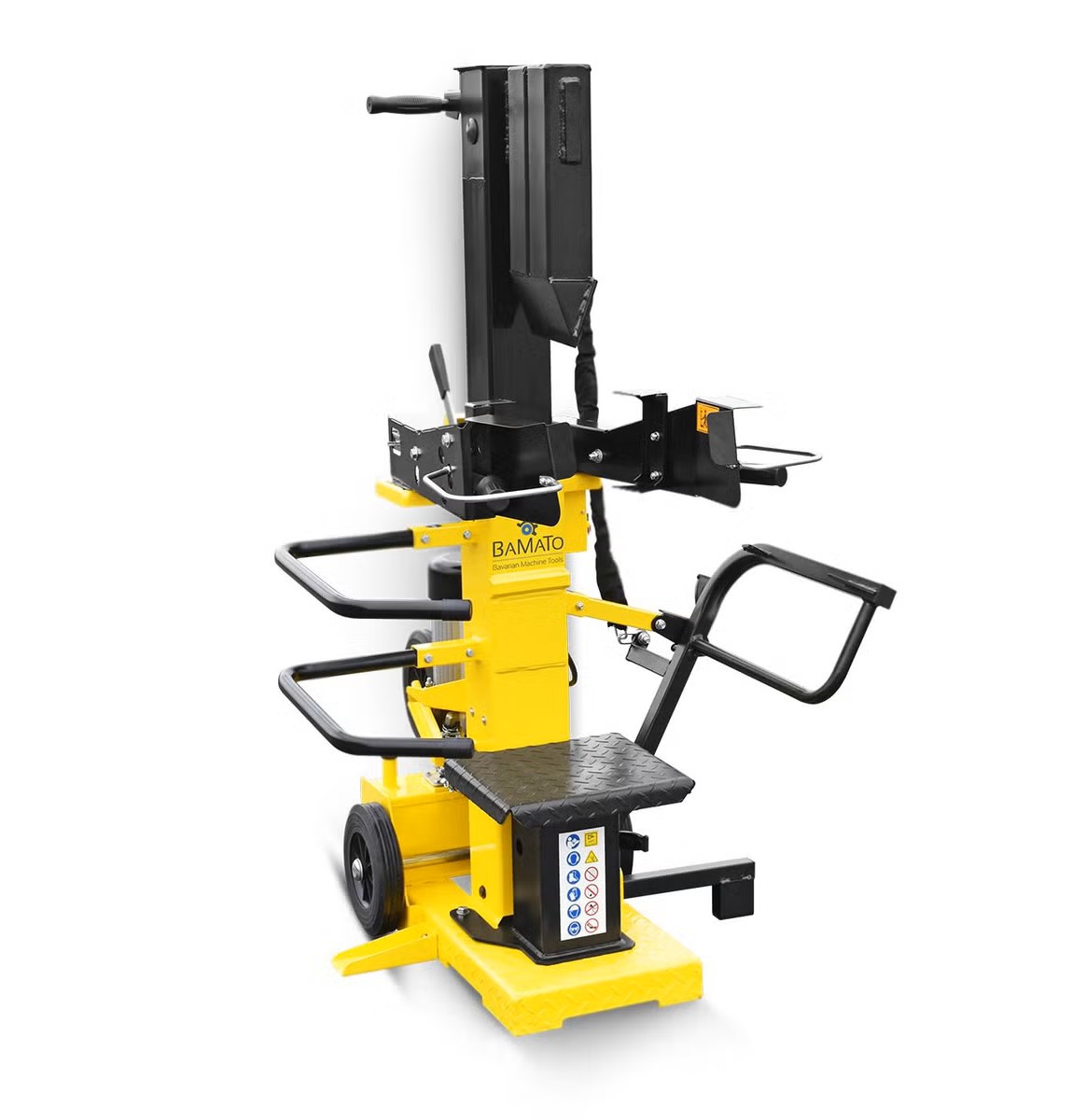 BAMATO HO-12PRO Holzspalter mit Elektroantrieb | 12 Tonnen Spaltkraft | patentierter Spalttechnik | Vario Spalt System | Schwenkbarer Spalttisch | Spalter für Kurz- & Langholz