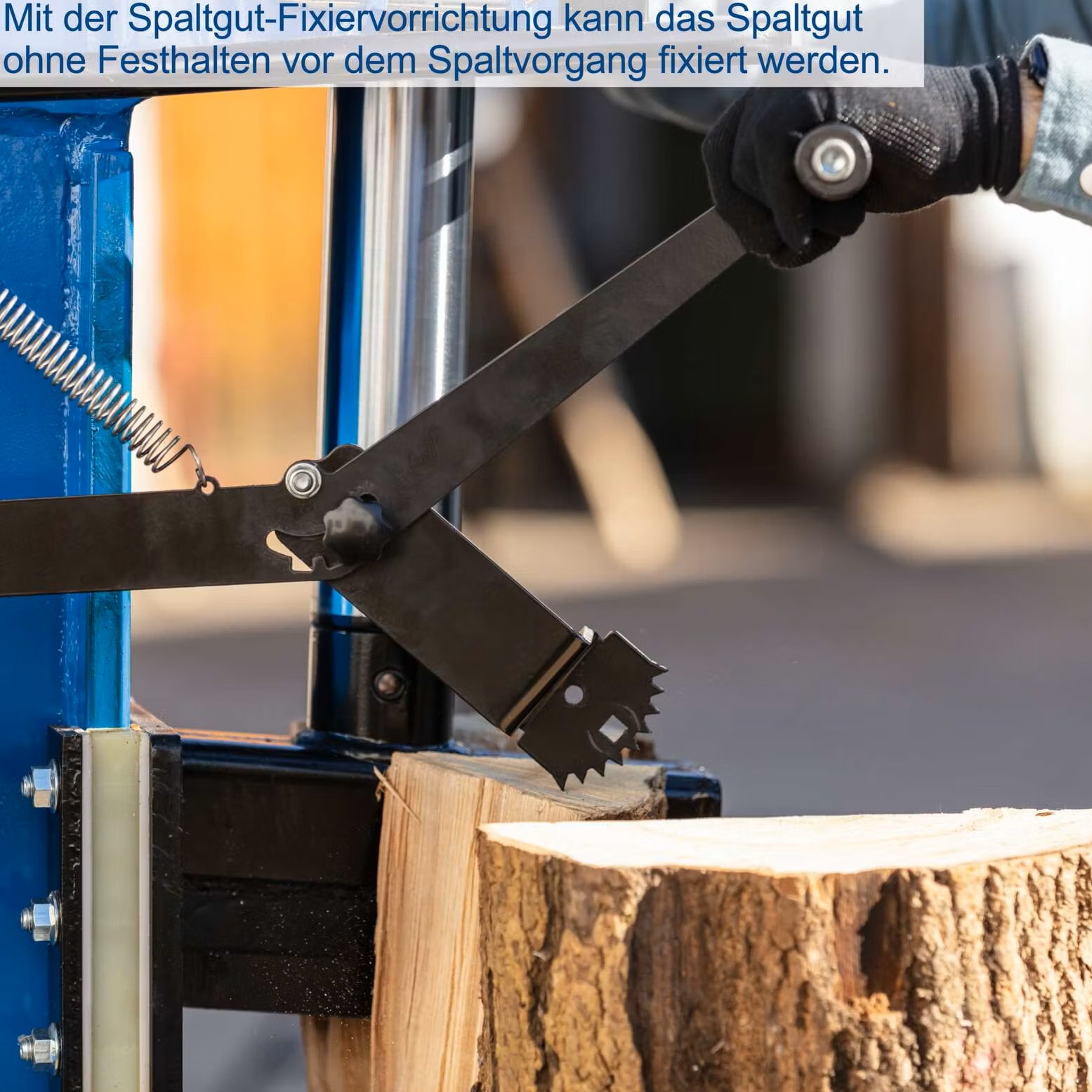 Holzspalter stehend HL3000GM Scheppach - 400V | 5500W | 30 Tonnen | Motor & Gelenkwelle | 110cm Spaltgutlänge | 40cm Spaltdurchmesser | mit Stammheber - immagine 5