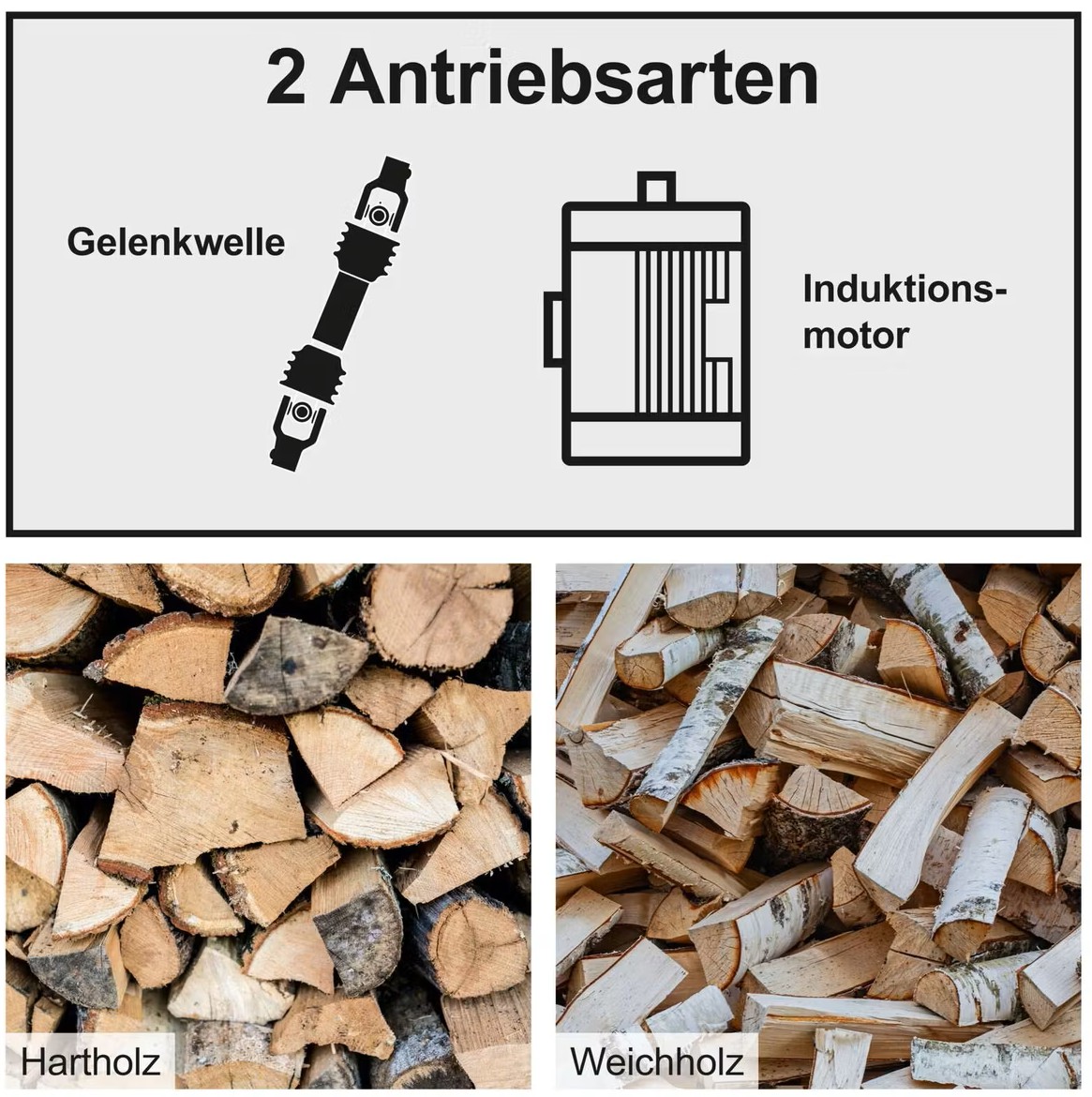 Holzspalter LOGS25ZW Scheppach Black - 25t | 400V Motor & Antrieb Zapfwelle | Meterholz bis 110cm | Fahrvorrichtung - immagine 5