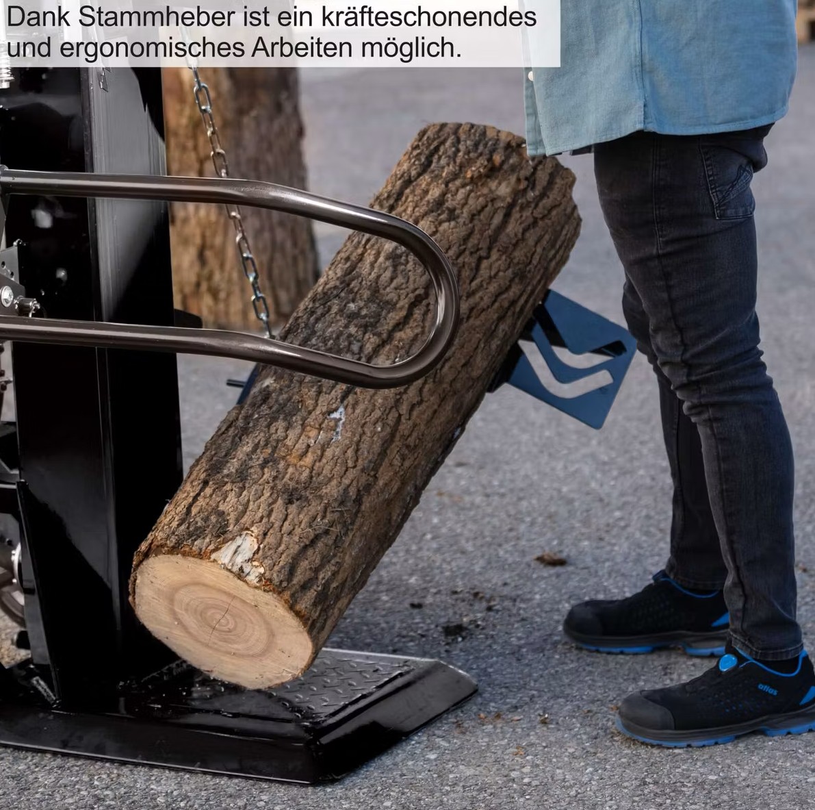 Holzspalter LOGS25ZW Scheppach Black - 25t | 400V Motor & Antrieb Zapfwelle | Meterholz bis 110cm | Fahrvorrichtung - immagine 8