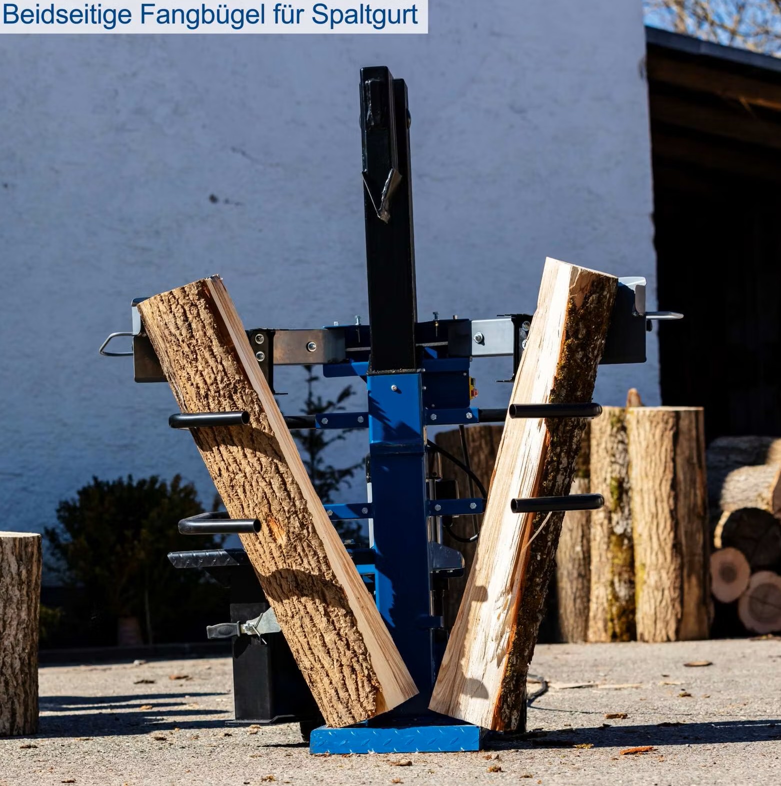Holzspalter stehend Compact 8t Scheppach - 400V | 3500W | 7,95 Tonnen | Meterholzspalter | 1070mm Spaltgutlänge | 350mm Spaltdurchmesser - immagine 6