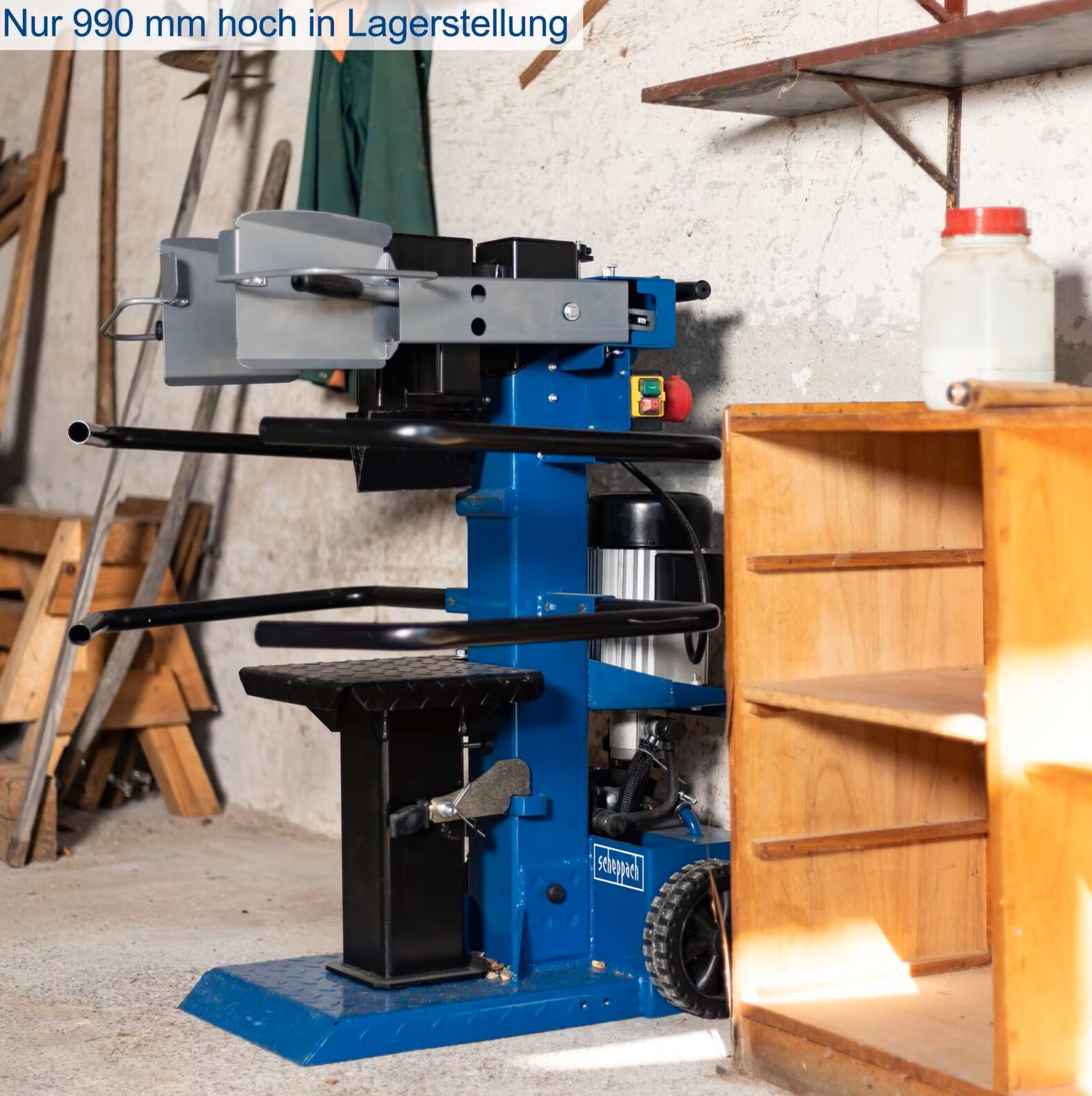 Holzspalter stehend Compact 8t Scheppach - 400V | 3500W | 7,95 Tonnen | Meterholzspalter | 1070mm Spaltgutlänge | 350mm Spaltdurchmesser - immagine 7