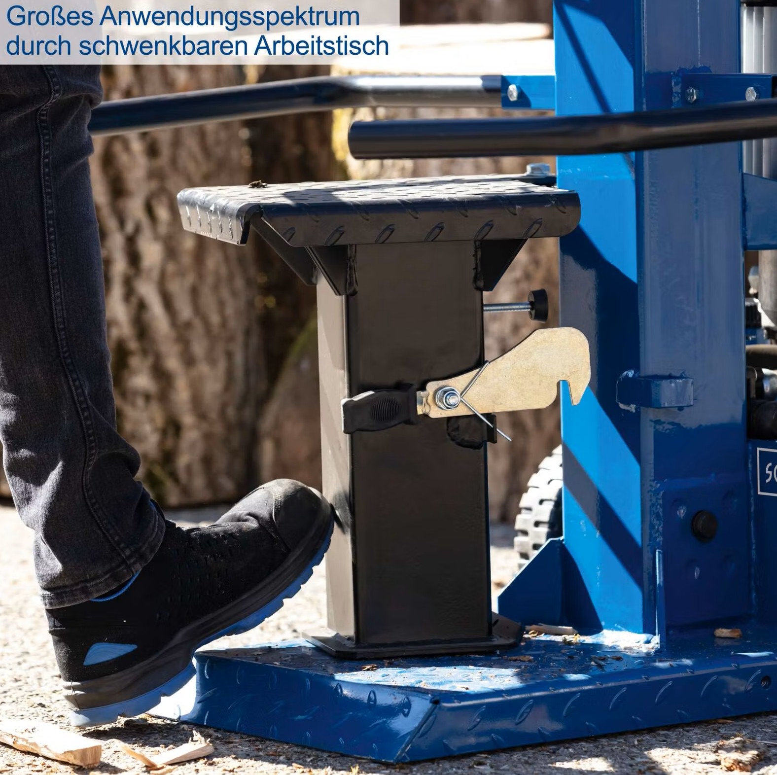 Holzspalter stehend Compact 8t Scheppach - 400V | 3500W | 7,95 Tonnen | Meterholzspalter | 1070mm Spaltgutlänge | 350mm Spaltdurchmesser - immagine 8