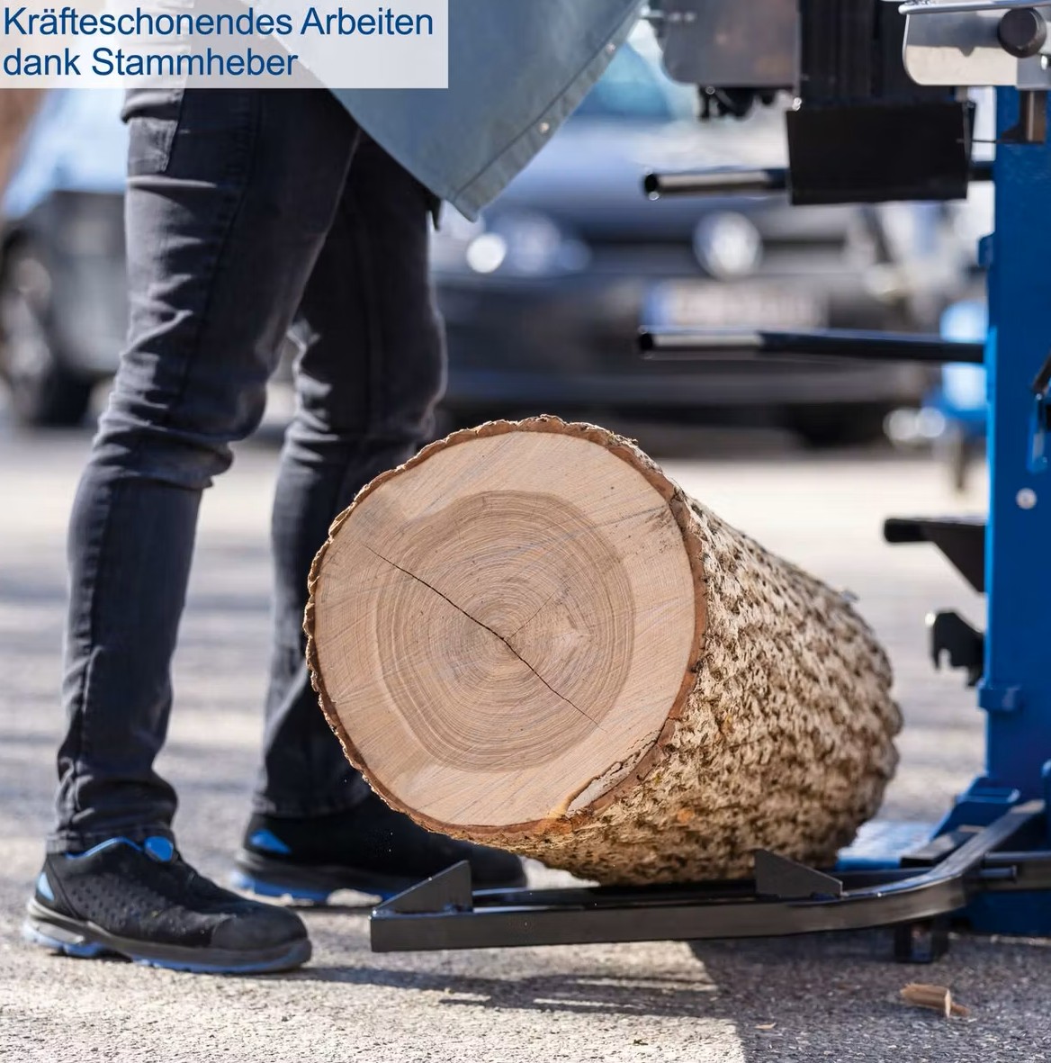 Holzspalter stehend Compact 15t Scheppach - 400V | 3500W | 15 Tonnen | Meterholzspalter | 1070mm Spaltgutlänge | 450mm Spaltdurchmesser - immagine 8
