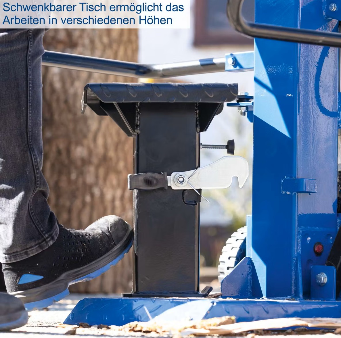 Holzspalter stehend Compact 10t Scheppach - 400V | 3500W | 10 Tonnen | Meterholzspalter | 1070mm Spaltgutlänge | 380mm Spaltdurchmesser - immagine 7