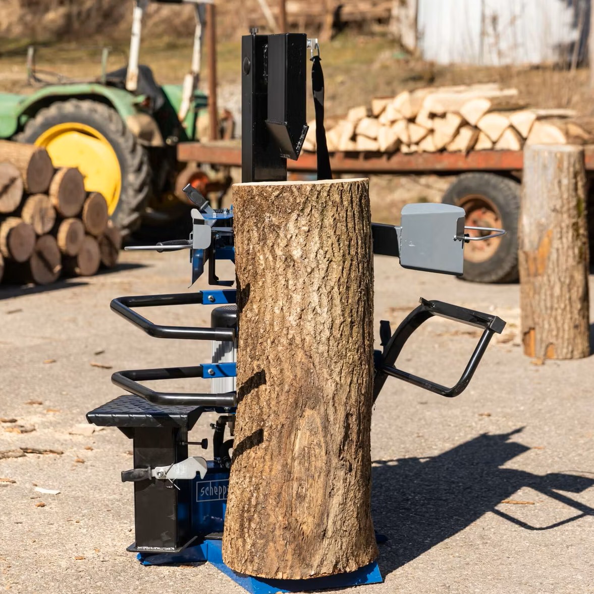 Holzspalter stehend Compact 10t Scheppach - 400V | 3500W | 10 Tonnen | Meterholzspalter | 1070mm Spaltgutlänge | 380mm Spaltdurchmesser - immagine 2