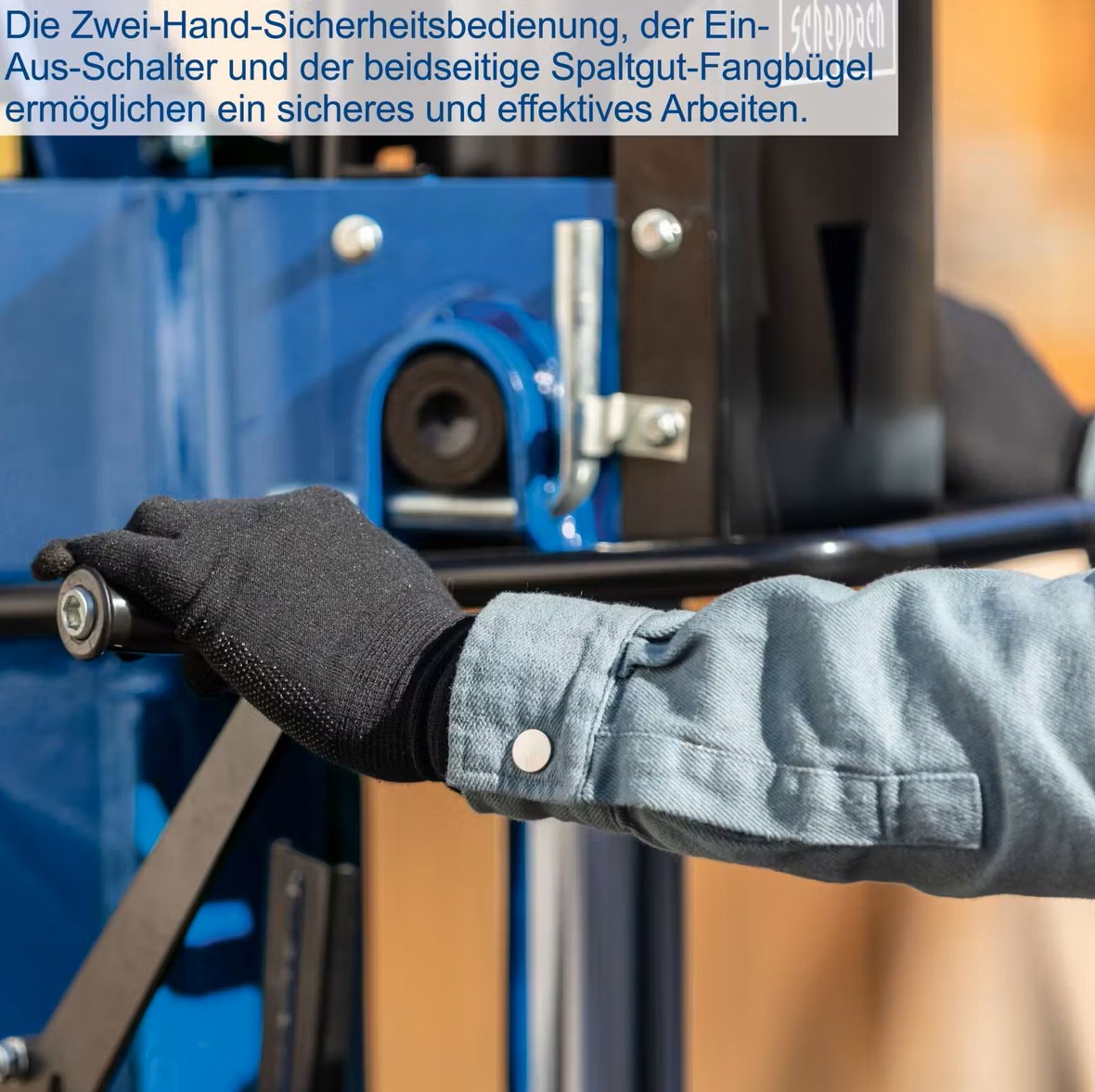 Holzspalter stehend HL2550GM Scheppach - 400V | 5100W | 25 Tonnen | Motor & Gelenkwelle | 110cm Spaltgutlänge | 35cm Spaltdurchmesser | mit Stammheber - immagine 6