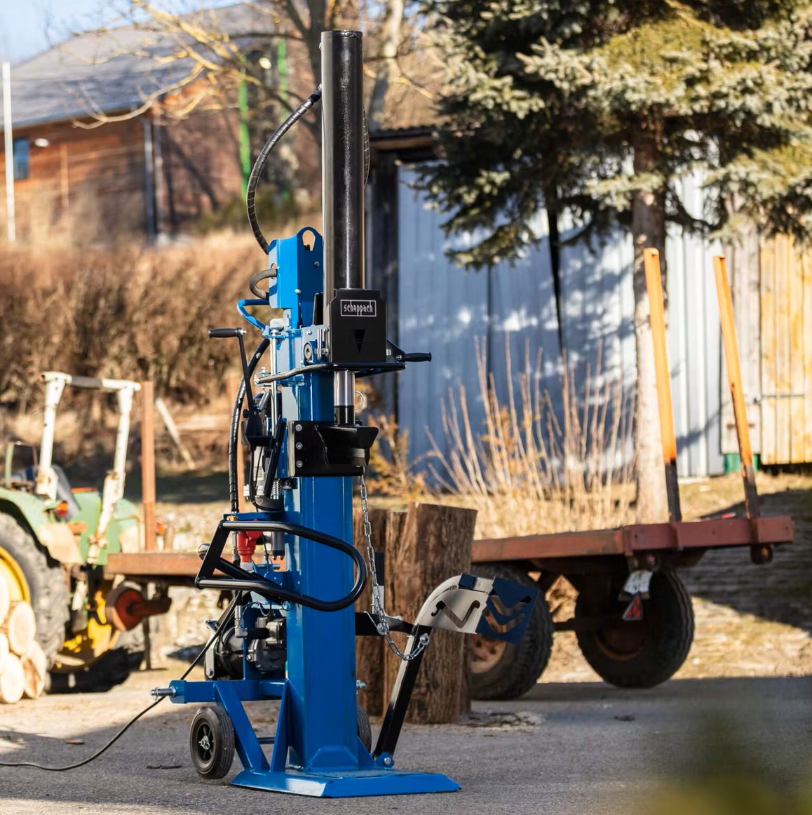 Holzspalter stehend HL2550GM Scheppach - 400V | 5100W | 25 Tonnen | Motor & Gelenkwelle | 110cm Spaltgutlänge | 35cm Spaltdurchmesser | mit Stammheber - immagine 8