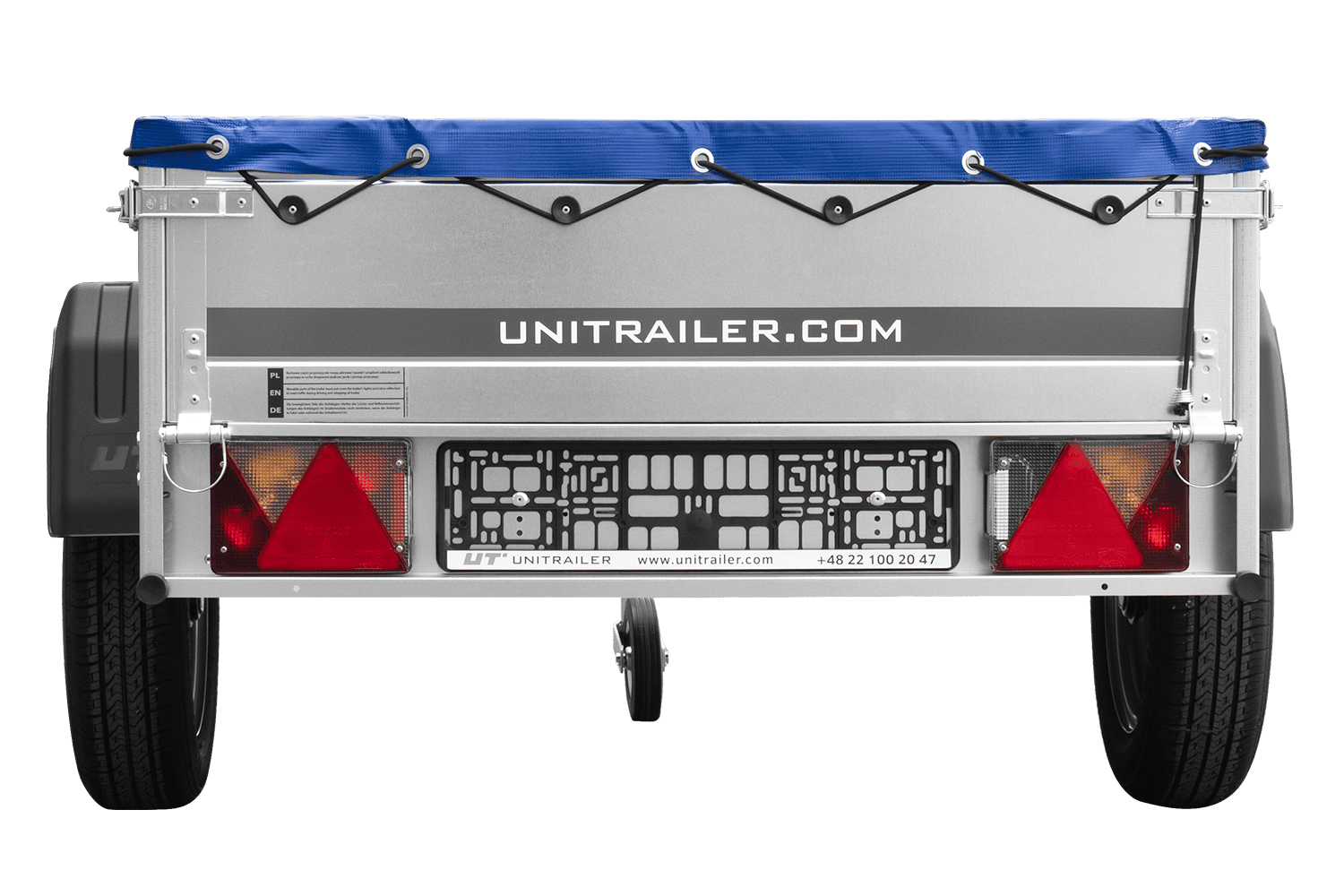 Leichter Anhänger 200x106 UNITRAILER GARDEN 200 KIPP mit H-0-Rahmen und blauer Plane - immagine 9