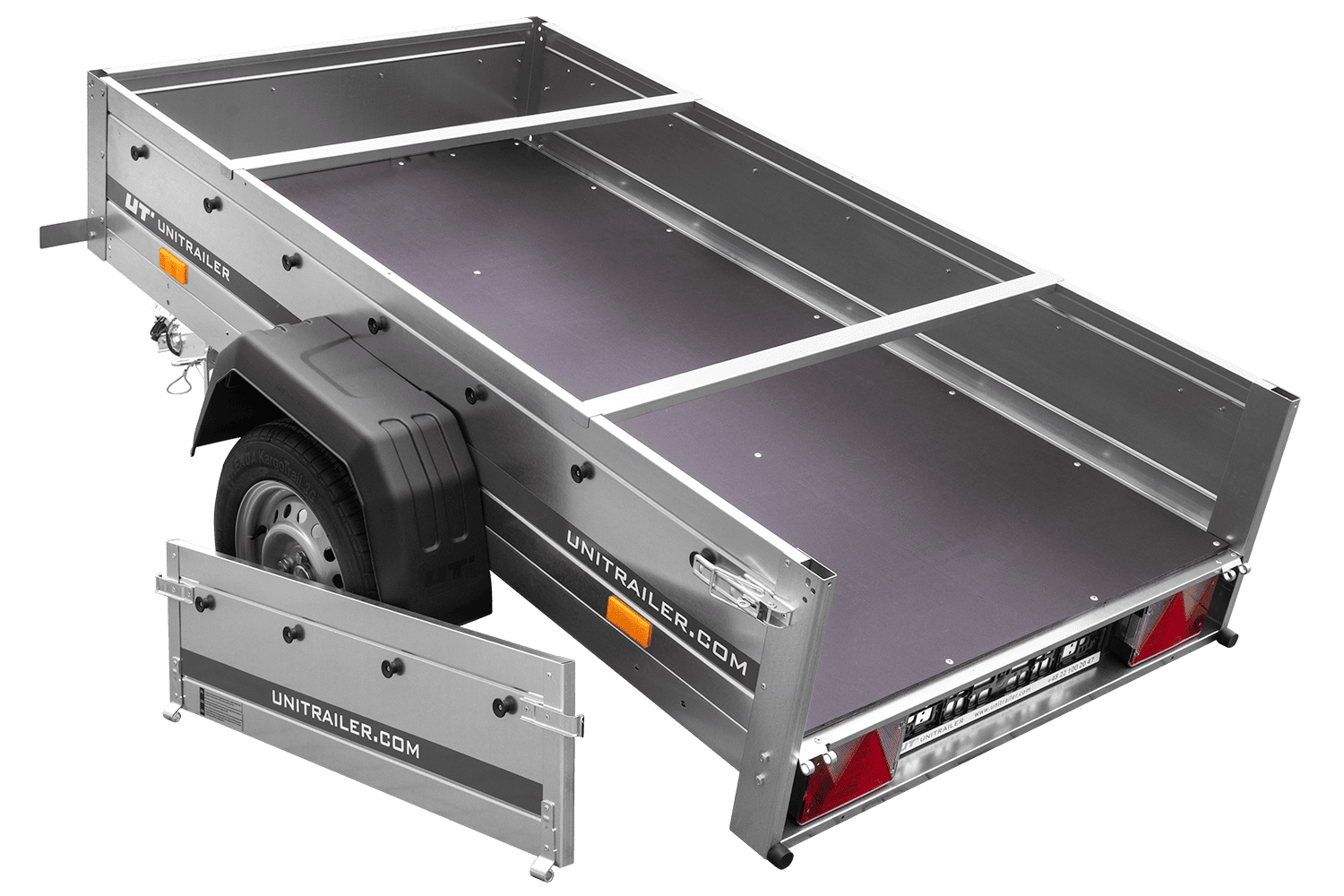 Leichter Anhänger 200x106 UNITRAILER GARDEN 200 KIPP mit H-0-Rahmen und blauer Plane - immagine 10