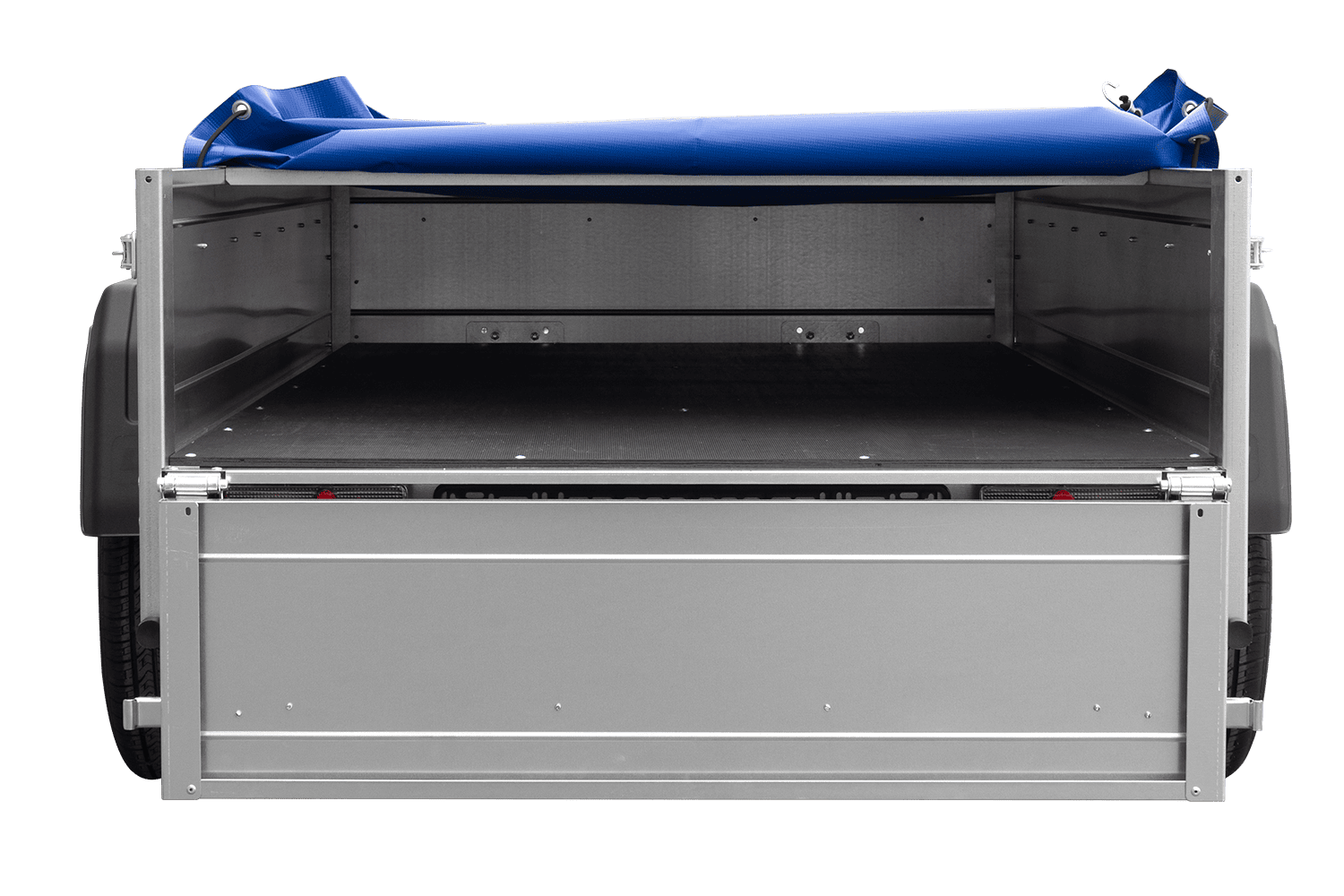 Leichter Anhänger 200x106 UNITRAILER GARDEN 200 KIPP mit H-0-Rahmen und blauer Plane - immagine 8