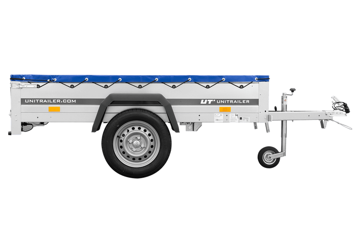 Leichter Anhänger 200x106 UNITRAILER GARDEN 200 KIPP mit H-0-Rahmen und blauer Plane - immagine 5