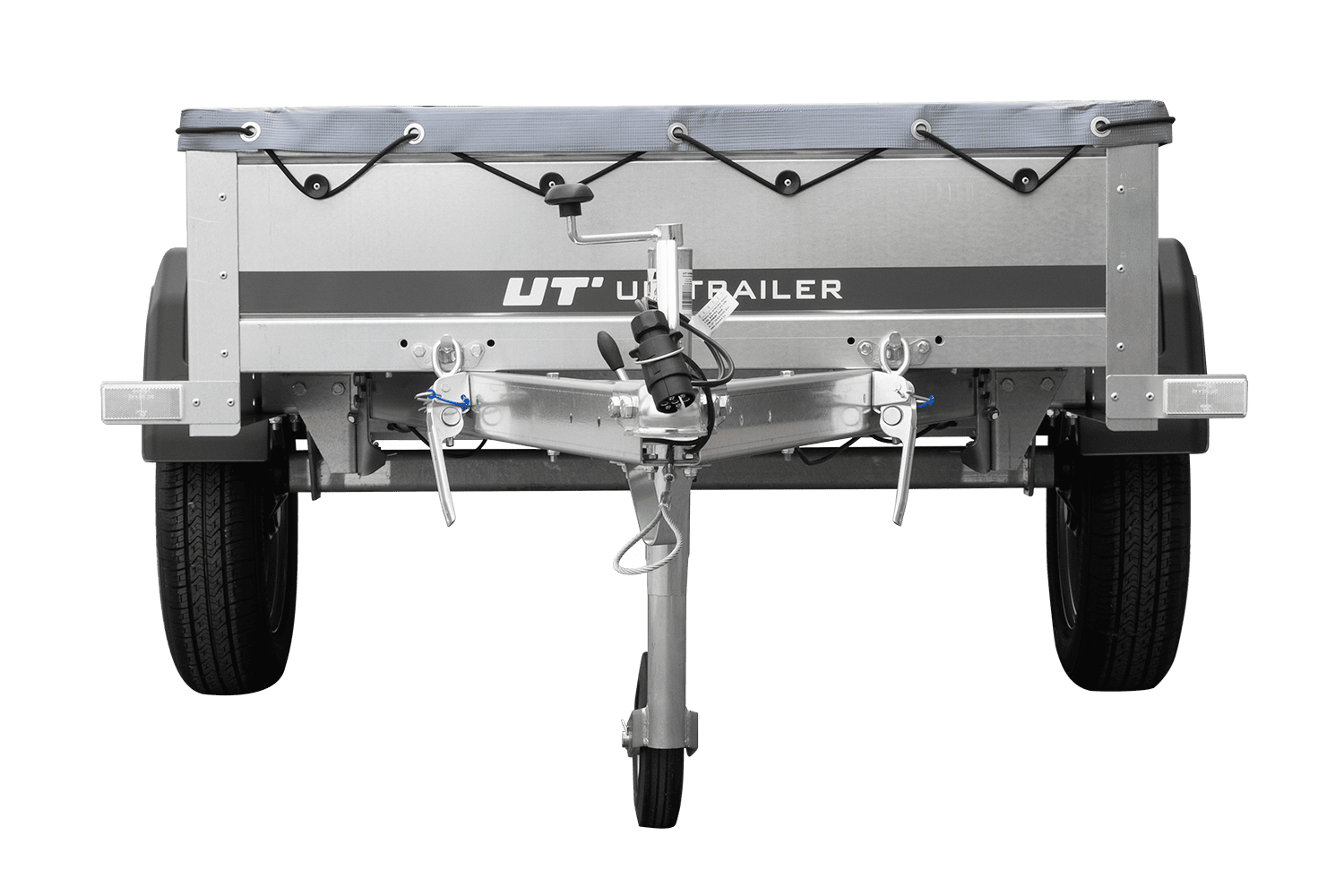 Einachsanhänger 200x106 UNITRAILER GARDEN 200 KIPP mit H-0-Rahmen und grauer Plane - immagine 8