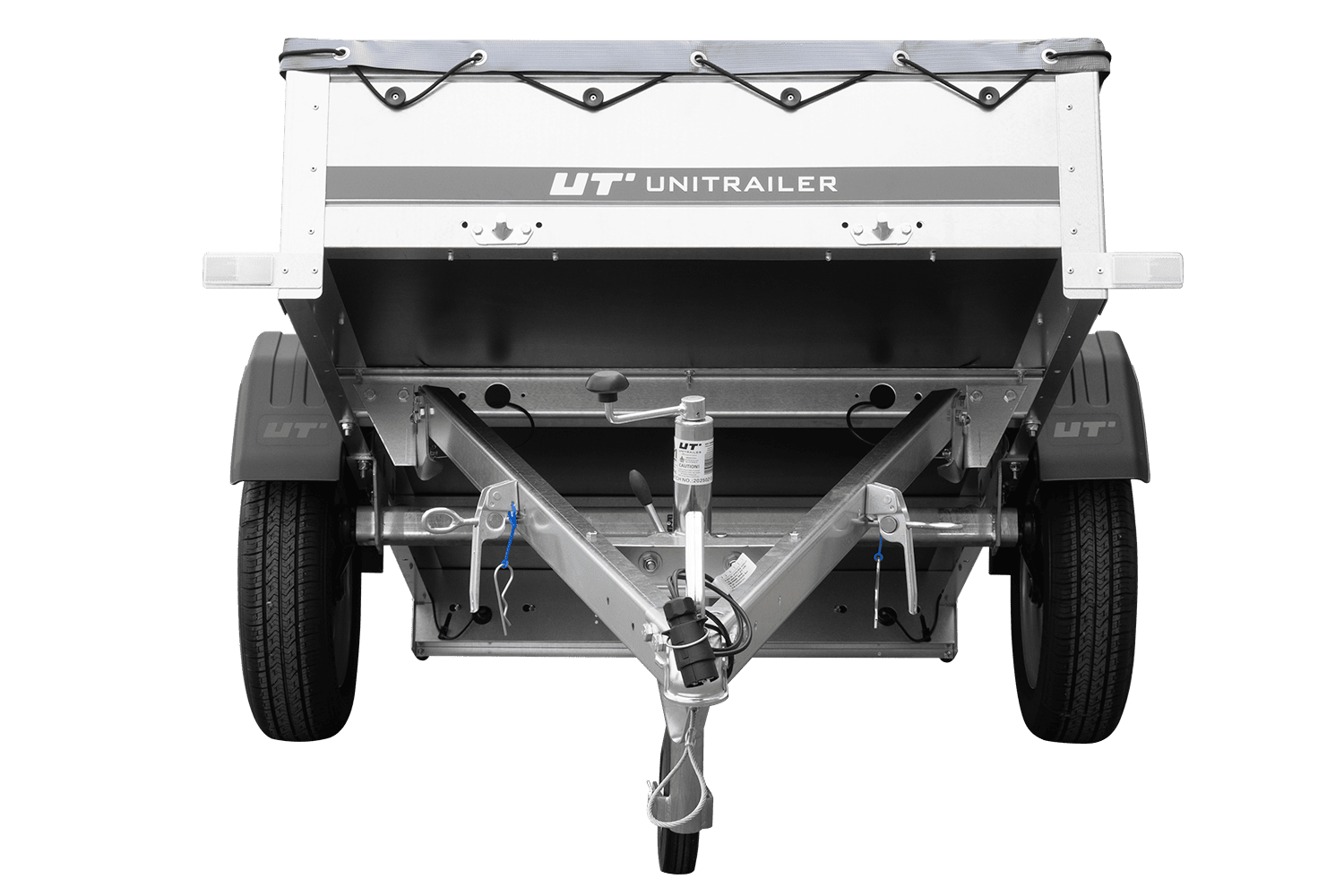 Einachsanhänger 200x106 UNITRAILER GARDEN 200 KIPP mit H-0-Rahmen und grauer Plane - immagine 9