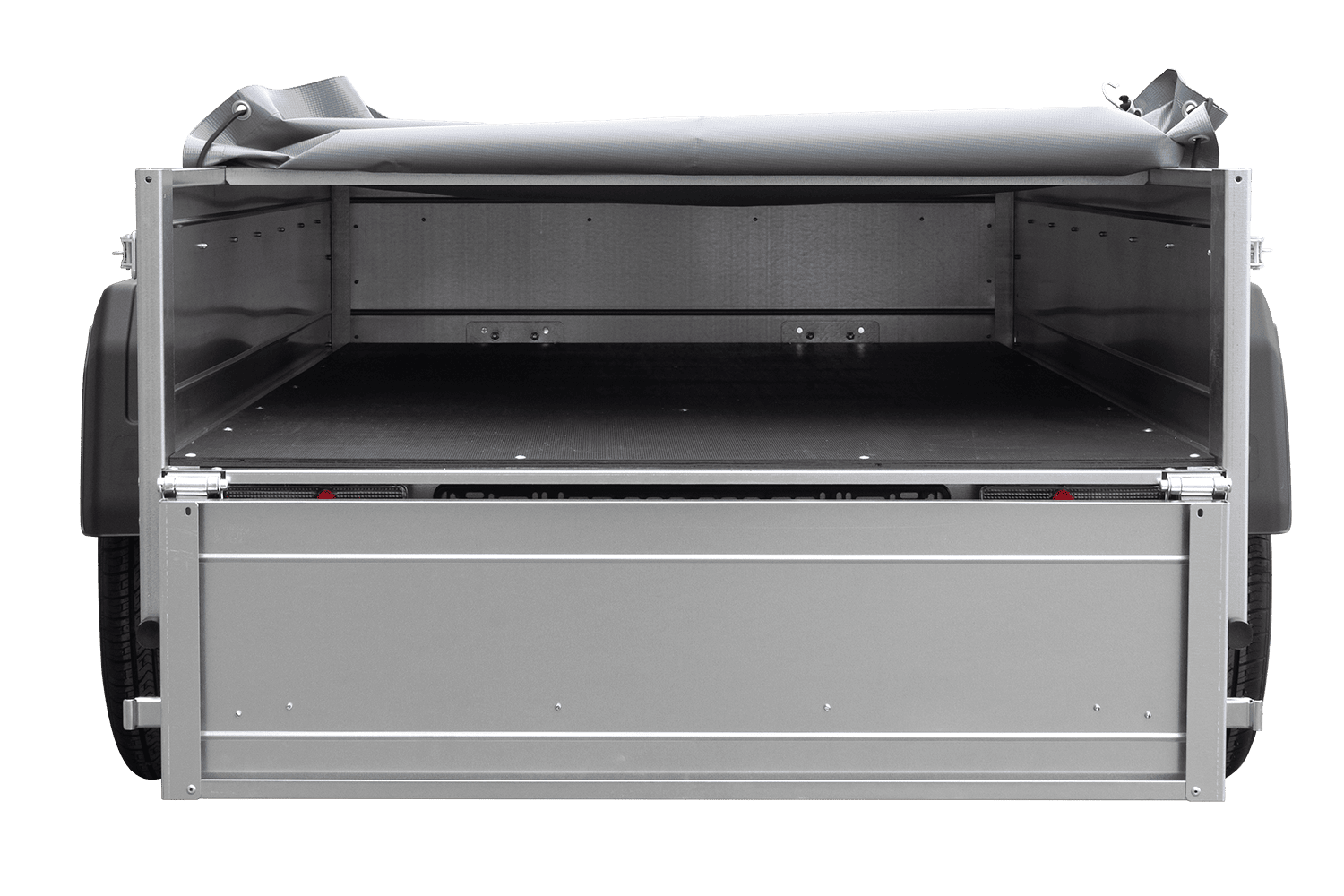 Einachsanhänger 200x106 UNITRAILER GARDEN 200 KIPP mit H-0-Rahmen und grauer Plane - immagine 6
