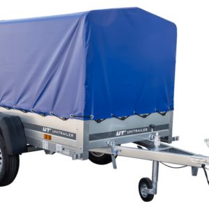 Einachsanhänger 200x106 UNITRAILER GARDEN 200 KIPP mit H-800 Rahmen und blauer Plane