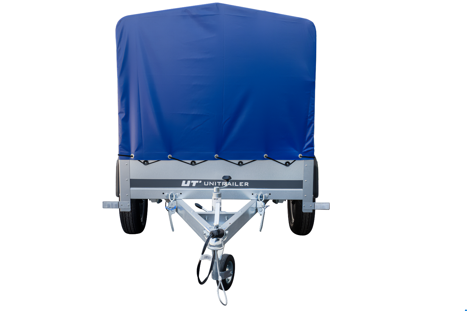 Einachsanhänger 200x106 UNITRAILER GARDEN 200 KIPP mit H-800 Rahmen und blauer Plane - immagine 6