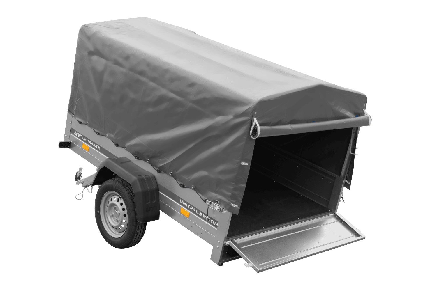 PKW-Anhänger 200x125 UNITRAILER GARDEN 201 KIPP mit grauer Hochplane - immagine 4