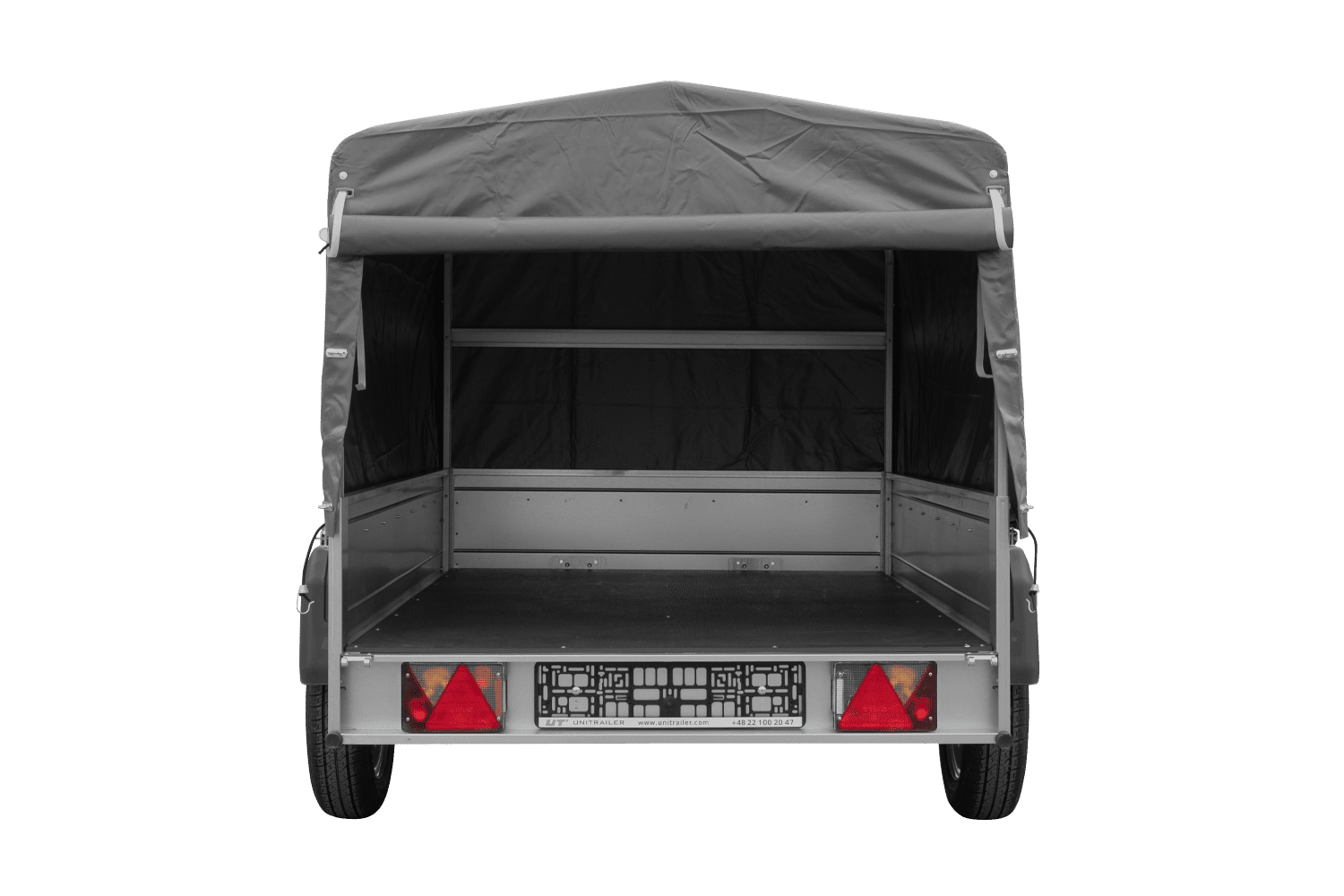 PKW-Anhänger 200x125 UNITRAILER GARDEN 201 KIPP mit grauer Hochplane - immagine 2