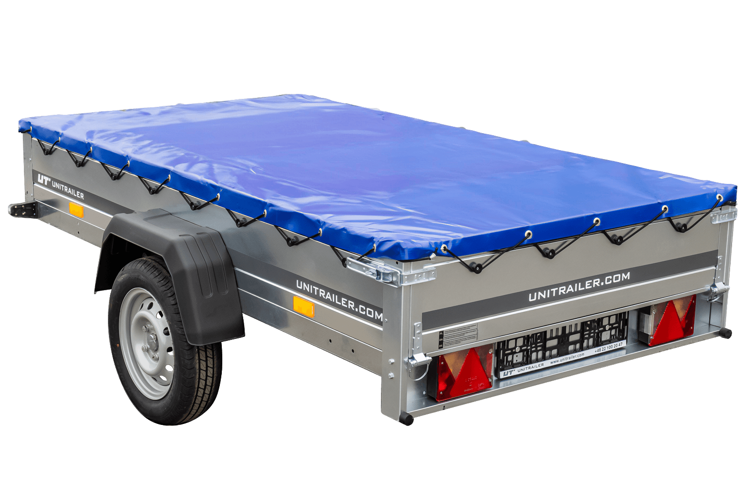 PKW?Anhänger 230x125 UNITRAILER GARDEN 230 KIPP mit H-0-Rahmen und blauer Plane - immagine 11
