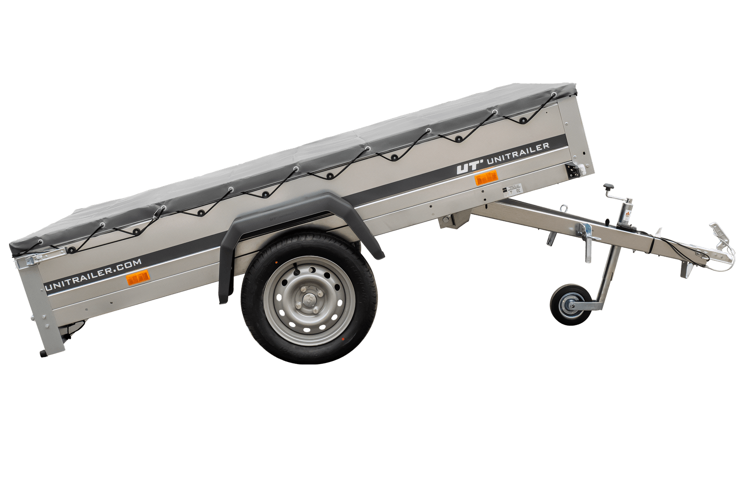PKW-Anhänger 230x125 UNITRAILER GARDEN 230 KIPP mit H-0-Rahmen und grauer Plane - immagine 6