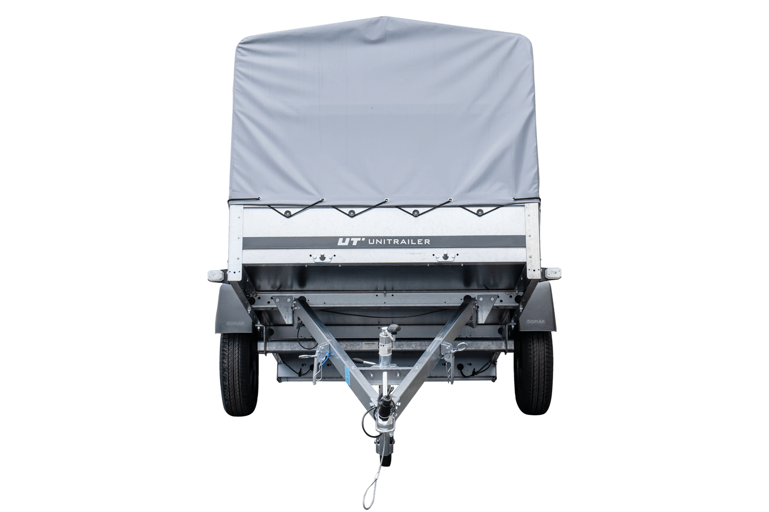 PKW-Anhänger 230x125 UNITRAILER GARDEN 230 KIPP mit Spriegel 80 cm und grauer Hochplane - immagine 11