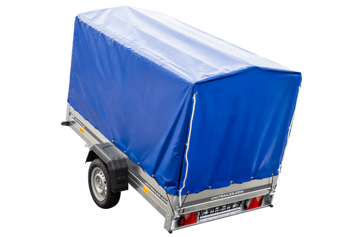 PKW-Anhänger 230x125 UNITRAILER GARDEN 230 KIPP mit blauer Hochplane 110 cm - immagine 4