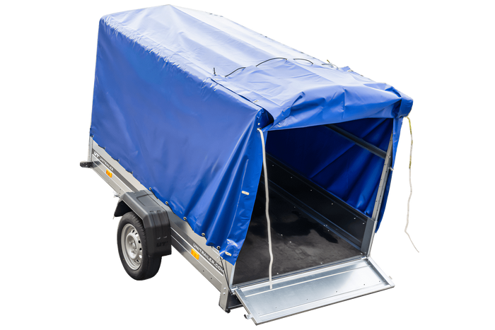 PKW-Anhänger 230x125 UNITRAILER GARDEN 230 KIPP mit blauer Hochplane 110 cm - immagine 6