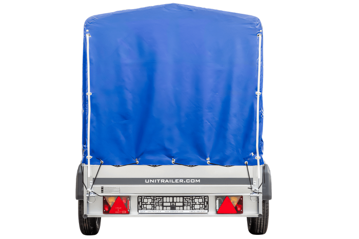PKW-Anhänger 230x125 UNITRAILER GARDEN 230 KIPP mit blauer Hochplane 110 cm - immagine 10