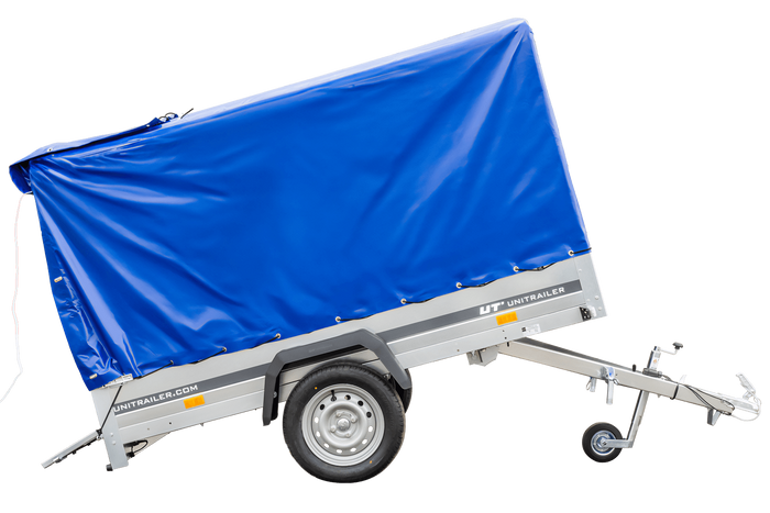 PKW-Anhänger 230x125 UNITRAILER GARDEN 230 KIPP mit blauer Hochplane 110 cm - immagine 11