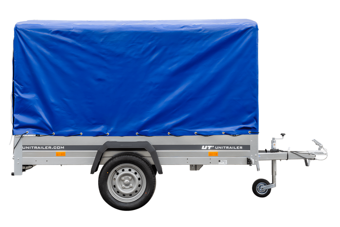 PKW-Anhänger 230x125 UNITRAILER GARDEN 230 KIPP mit blauer Hochplane 110 cm - immagine 3
