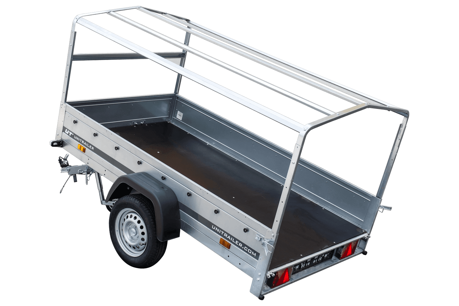 PKW-Anhänger 230x125 UNITRAILER GARDEN 230 KIPP mit blauer Hochplane 80 cm - immagine 10